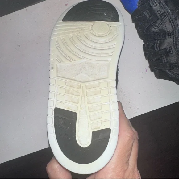 Jordan AJ 1 Low ALT Nike Black and Blue Sneakers with White Accents Velcro - Picture 3 of 7